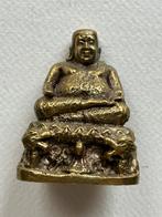 Geluks boeddha messing bescherming welvaart 5 cm, Ophalen of Verzenden
