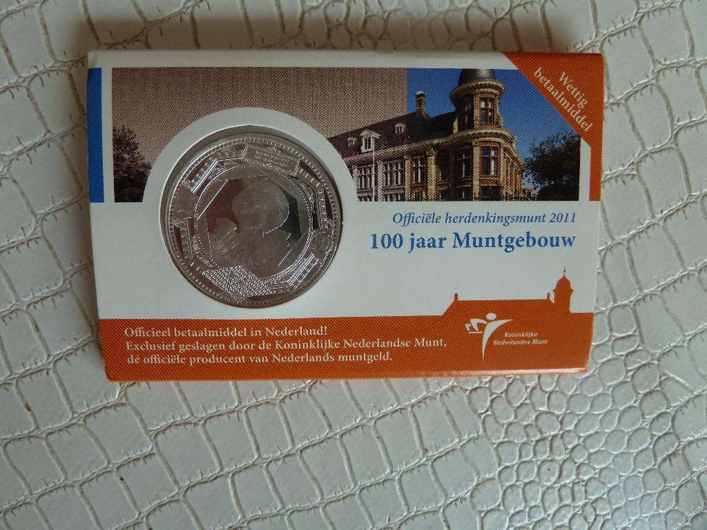 Coincard 5 euro 100 jaar munt gebouw, Postzegels en Munten, Munten | Nederland, Ophalen of Verzenden, Koningin Beatrix, Euro's