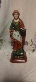 125 Beeld Heilige Justina - Porselein, Ophalen of Verzenden, Zo goed als nieuw, Beeld(je), Christendom | Katholiek