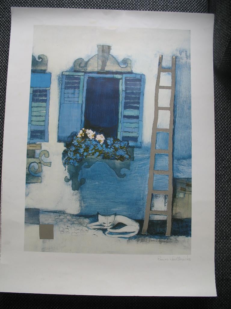 Litho Poster-Rosino Wachtmeister Vintage, Antiek en Kunst, Ophalen of Verzenden