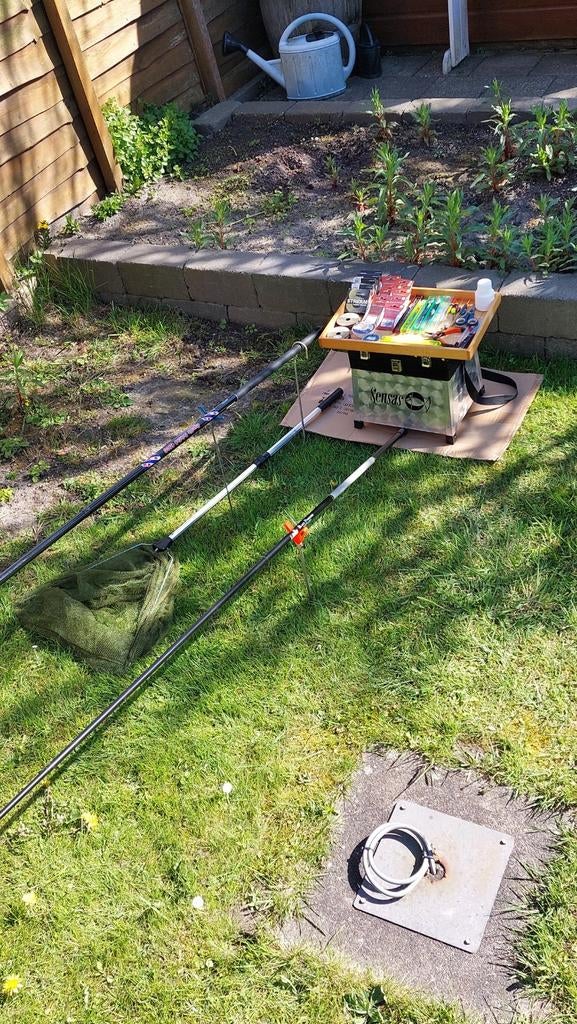 witvis set -kinderen SENSAN zitkoffer veel nieuwe spullen, Ophalen of Verzenden, Zo goed als nieuw, Complete set