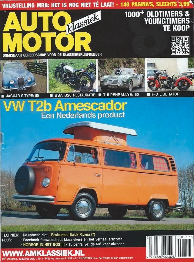 AMK 8 2013 : VW T2 Camper - Buick Series 700 - Jaguar S-type, Boeken, Auto's | Folders en Tijdschriften, Gelezen, Algemeen, Ophalen of Verzenden