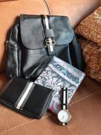 Een leuk rugzakje. Damestasje. Een set van 4 items. Zwart., Ophalen of Verzenden, Nieuw, Zwart, Overige typen