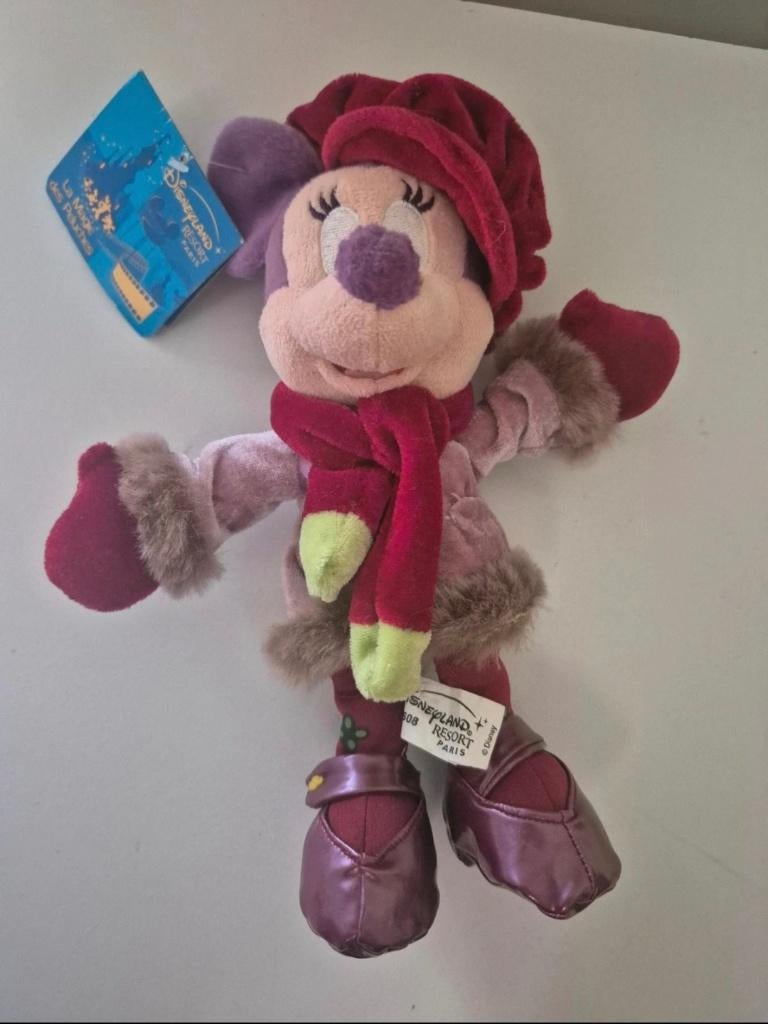 Disneyland resort paris minnie mouse knuffel, Ophalen of Verzenden, Overige figuren, Gebruikt, Knuffel