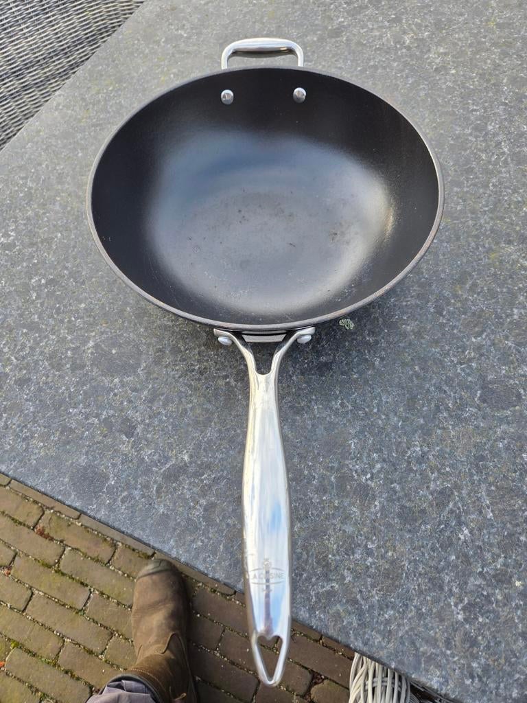La Cuisine Wokpan - Zo goed als nieuw, Huis en Inrichting, Keuken | Potten en Pannen, Zo goed als nieuw, Wok, Overige materialen