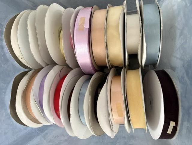 lint op rol stof gemengd aantal 20 stuks samen, Ophalen of Verzenden, Nieuw, Lint, Band of Elastiek