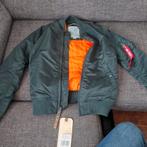 Alpha Industries Bomberjack - Groen met Oranje Voering, Nieuw, Ophalen of Verzenden, Maat 36 (S), Groen