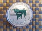 Zilveren Lunar Ox Munt 2009 - 1 oz, Ophalen of Verzenden