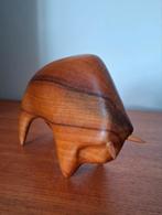 Mid-century Modern Houten Beeld Stier Scandinavisch Design, Ophalen of Verzenden