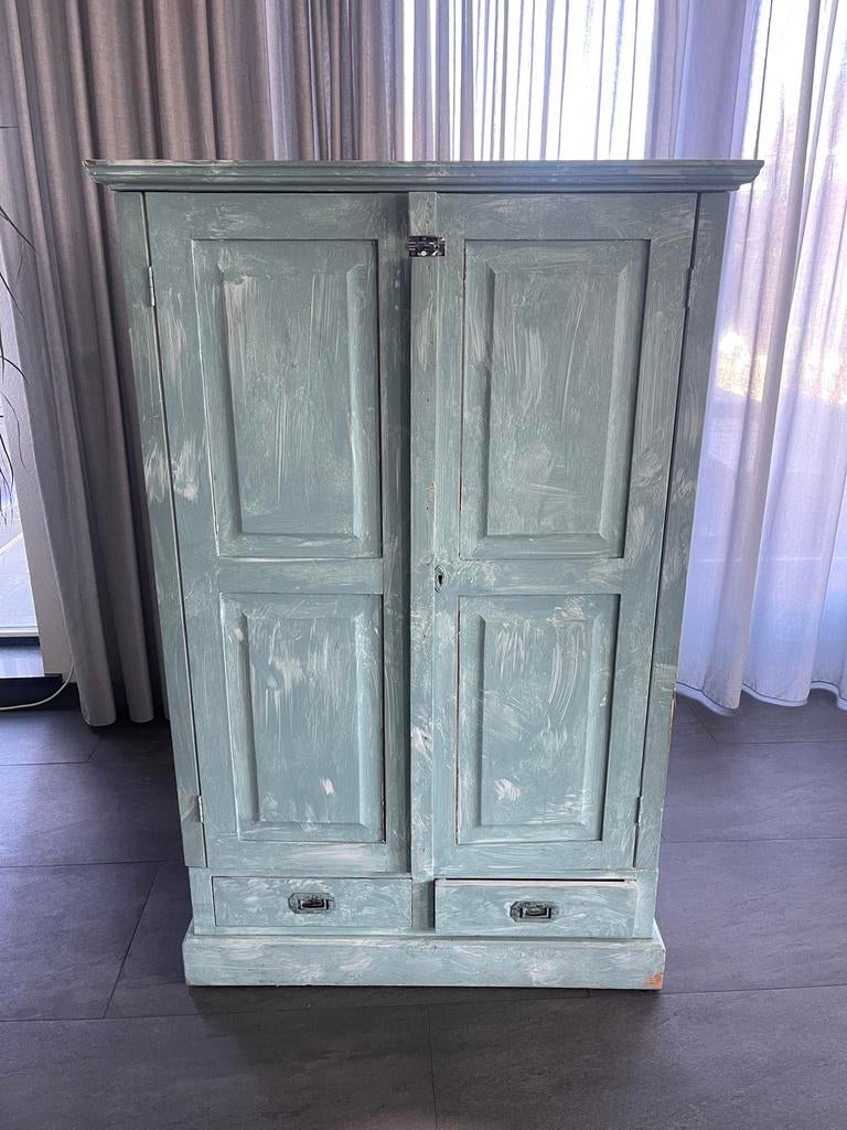 Gezellige opbergkast in mintgroen/turquoise blauw, Huis en Inrichting, Ophalen, Gebruikt