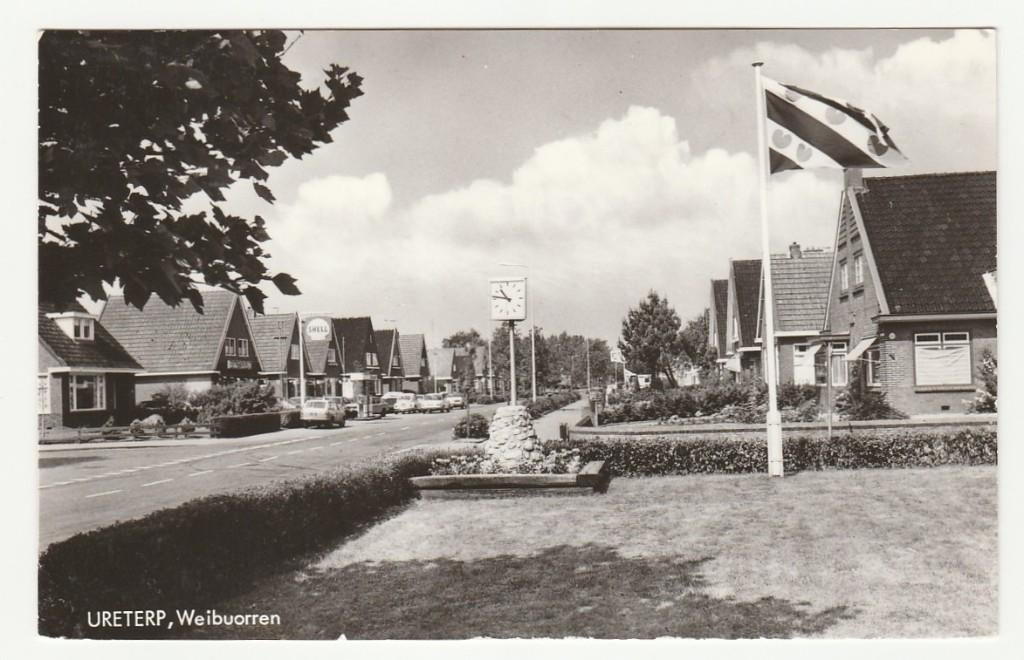 Ureterp - Weibuorren, met Shell-pomp, Verzenden, 1960 tot 1980, Ongelopen, Friesland