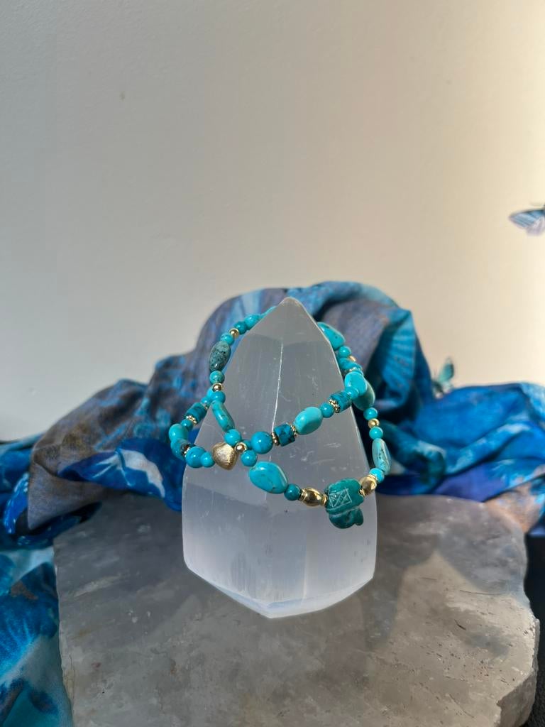 Turkoois turquoise sleeping beauty Arizona uniek zeldzaam, Met bedels of kralen, Blauw, Nieuw, Ophalen of Verzenden