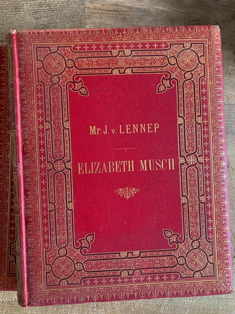 Vijf folio prachtuitgaven J van Lennep 1890 met gravures, Antiek en Kunst, Antiek | Boeken en Bijbels, Ophalen of Verzenden