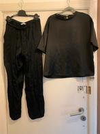 Zara Broek en Top Set Maat M Zwart Satijn Look, Ophalen of Verzenden, Gedragen, Maat 38/40 (M), Zwart