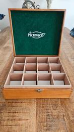 Pickwick Theekist / Theedoos - 12 Vaks - Hout, Ophalen