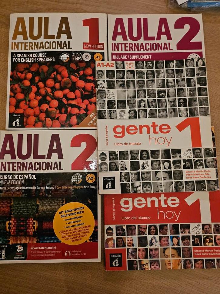 Spaanse taalboeken: Aula Internacional 1 & 2, Gente Hoy 1, Boeken, Taal | Spaans, Ophalen of Verzenden