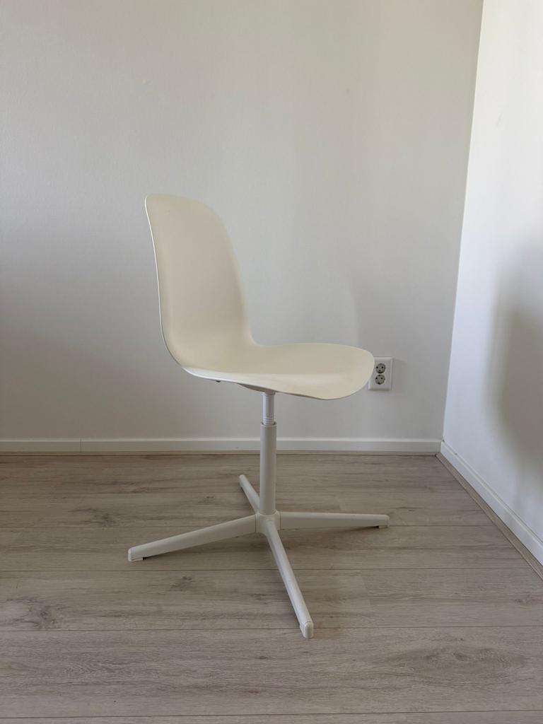 Witte bureaustoel, Ophalen, Gebruikt, Wit, Bureaustoel