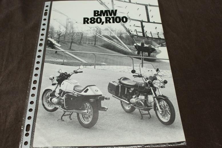 BMW R80 R100 1981 motorfiets verkoop folder, Motoren, Ophalen of Verzenden, BMW