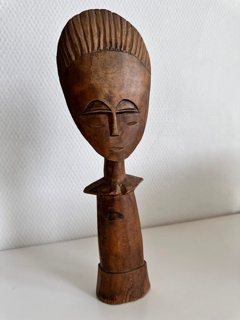 Exclusief  Ashanti beeldje Ghana collectie Antropoloog, Antiek en Kunst, Kunst | Niet-Westerse kunst, Ophalen of Verzenden