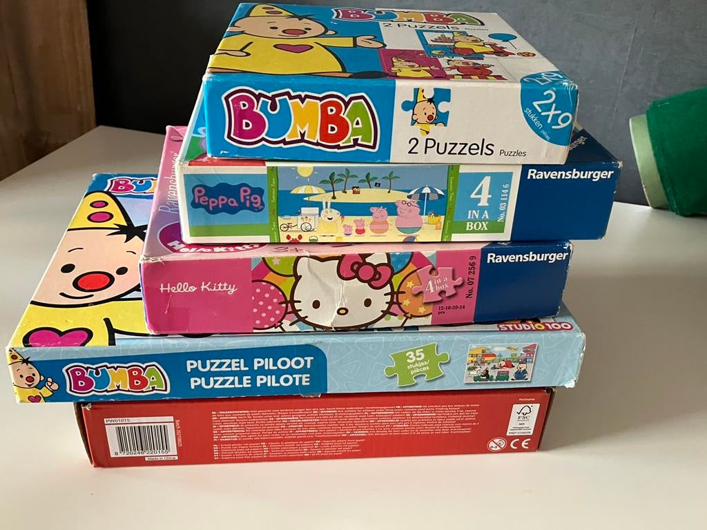 5 Kinderpuzzels, Kinderen en Baby's, Speelgoed | Kinderpuzzels, Ophalen, 10 tot 50 stukjes, Gebruikt, 2 tot 4 jaar