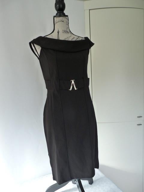 elegante zwarte jurk open schouder Anna Field mt 40, Kleding | Dames, Jurken, Maat 38/40 (M), Anna Field, Zwart, Ophalen of Verzenden