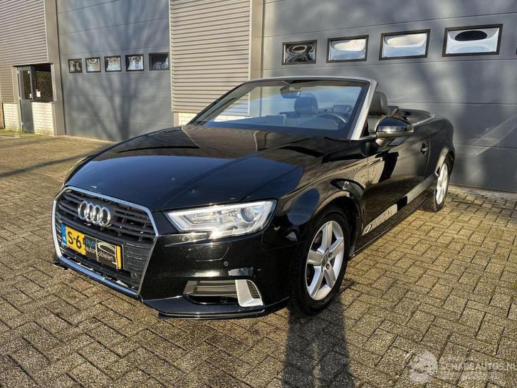 Audi A3 1.5i CABRIO / AUTOMAAT / LEER / NAVI / CRUISE, Auto diversen, Schadeauto's, Audi, Automaat, Benzine, Cabriolet, Zwart