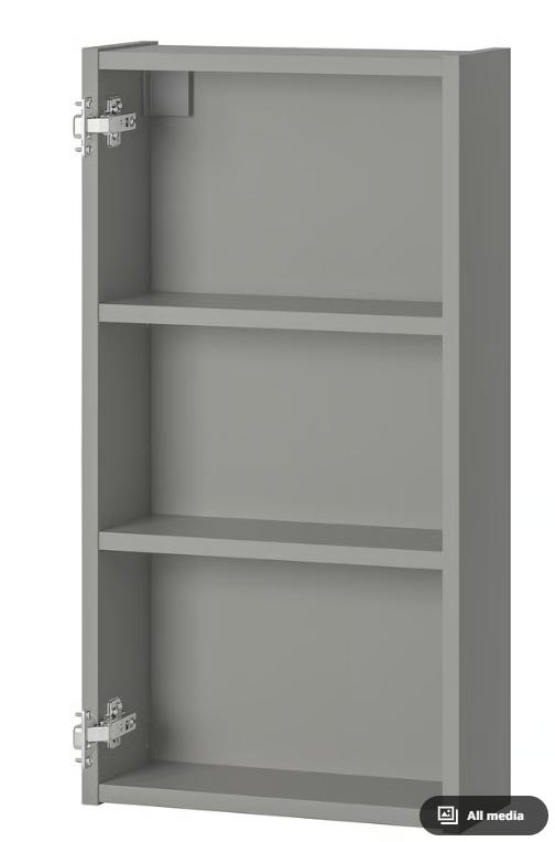 Badkamer kast IKEA grijs, Ophalen, (Half)hoge kast, Minder dan 50 cm, Nieuw