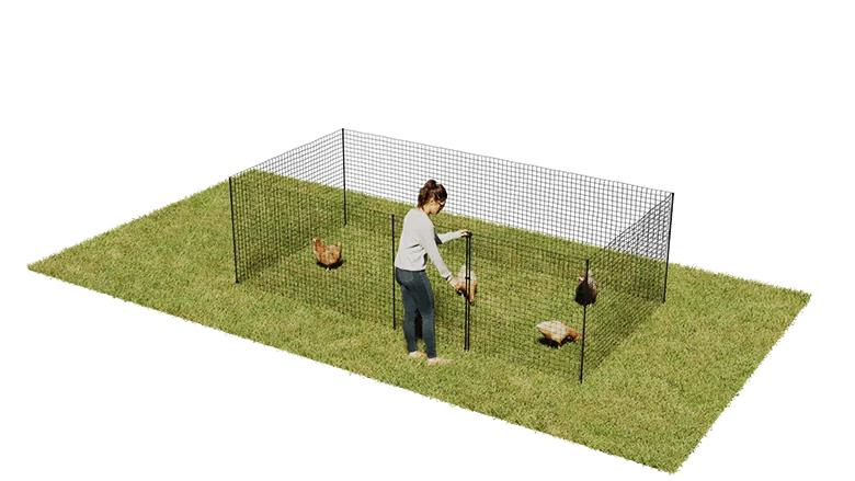 Omlet afrastering voor kippen vrijstaand 12 meter, Ophalen, Gebruikt