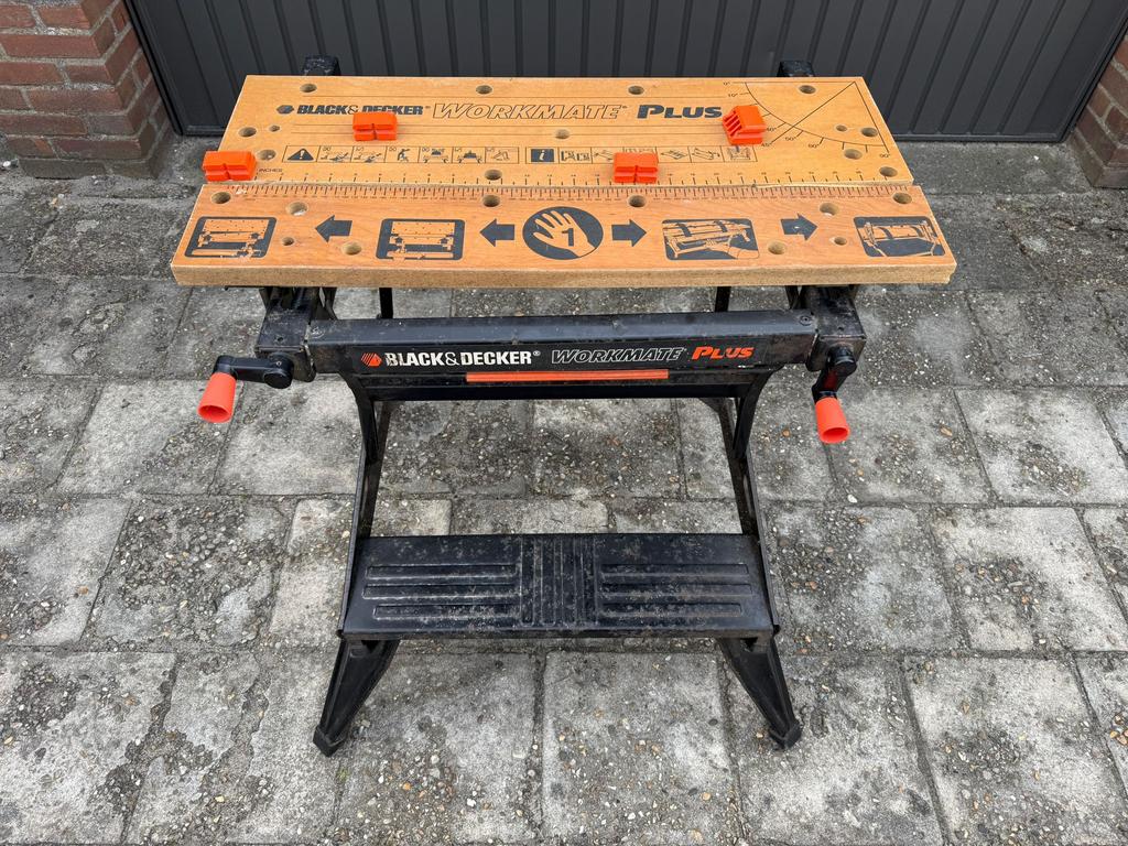 Workmate Plus Black en Dekker, Doe-het-zelf en Verbouw, Werkbanken, Ophalen, Gebruikt, Inklapbaar