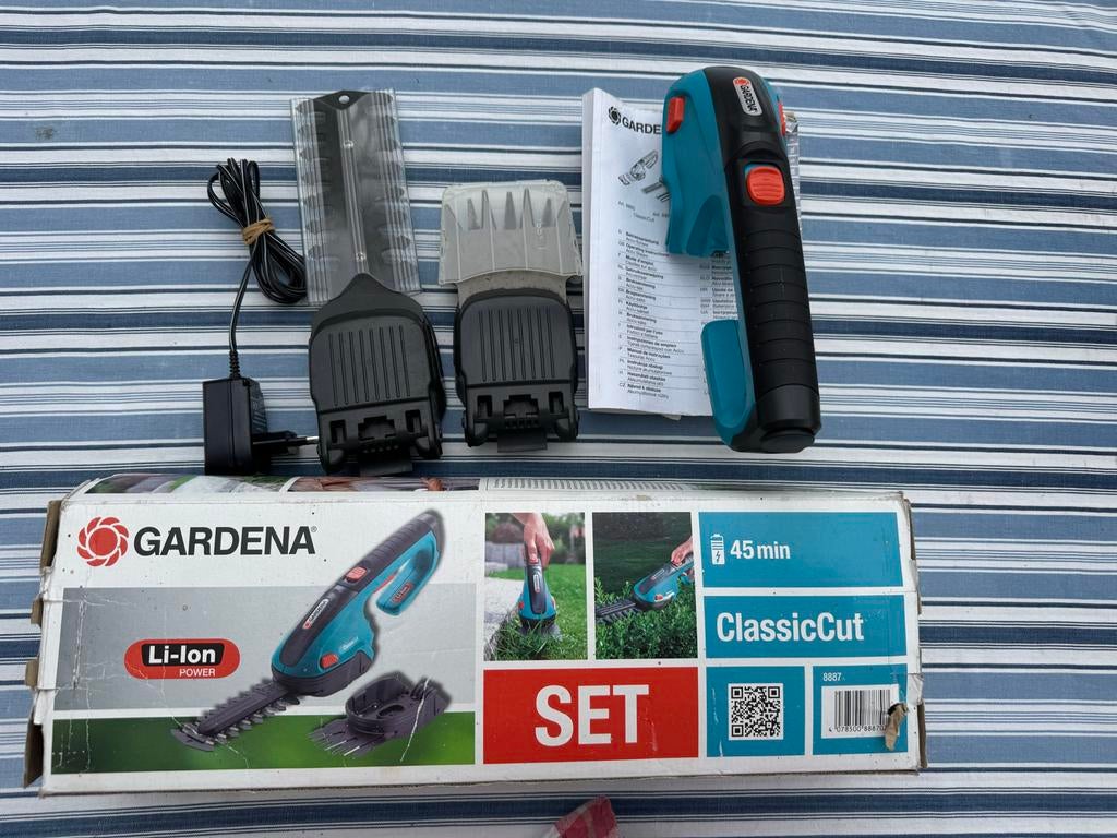 Gardena Li-Ion accu gras- en struikenschaar, Ophalen of Verzenden, Zo goed als nieuw, Accu