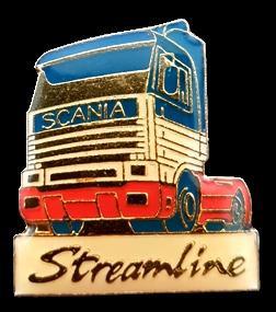 Scania streamline pin blauw-rood-creme, Verzenden, Nieuw, Transport, Speldje of Pin