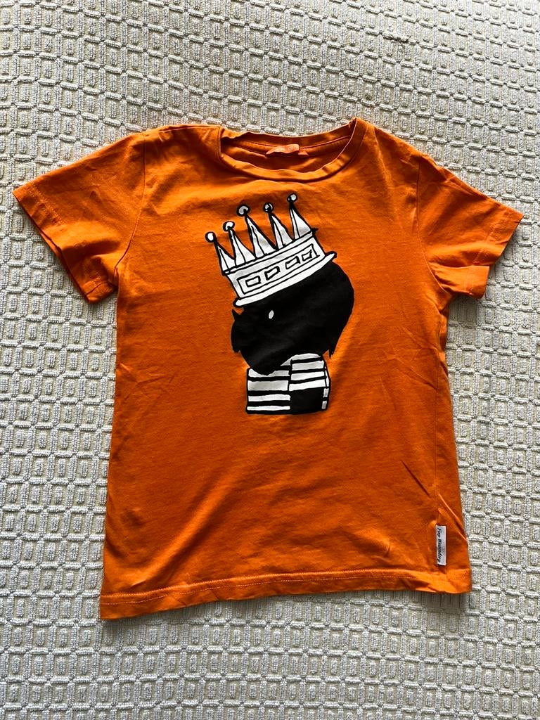 Koningsdag t-shirt maat 122 / 128, Ophalen of Verzenden, Nieuw, Jongen of Meisje, Shirt of Longsleeve