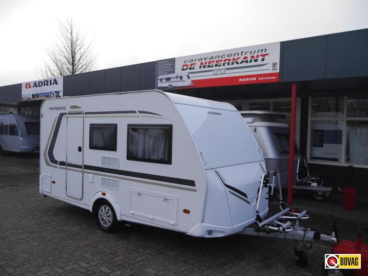 Weinsberg CaraOne 390 QD vastbed en voortent, Caravans en Kamperen, Caravans, Bedrijf, tot en met 4, 750 - 1000 kg, Treinzit, Overige merken