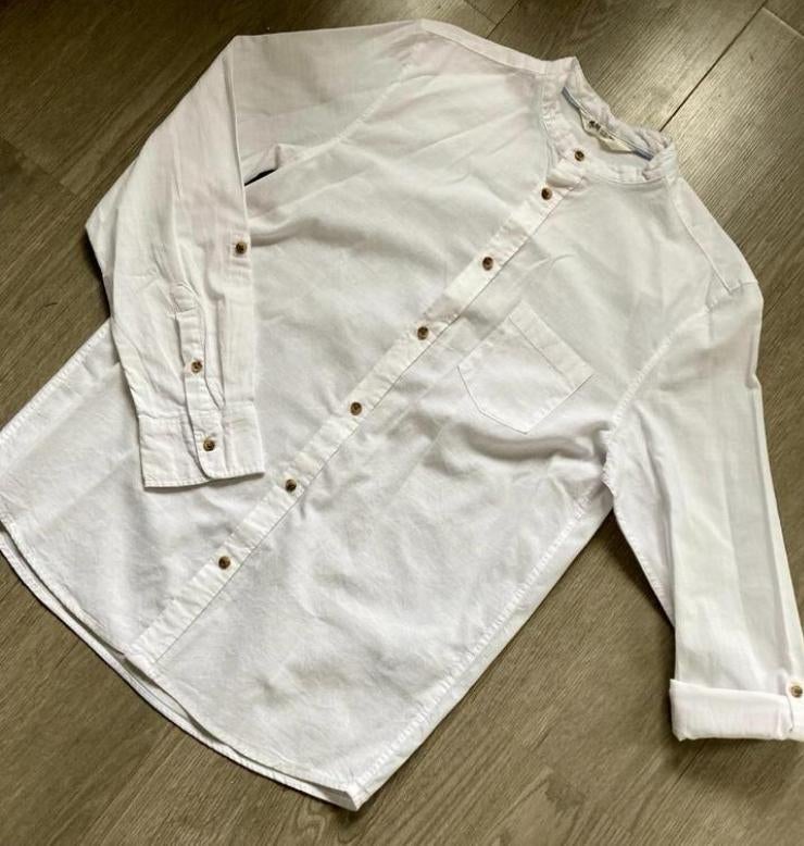 NIEUW mooie witte blouse met mooi kraagje , mt 170, Kinderen en Baby's, Kinderkleding | Maat 170, H&M, Overhemd of Blouse, Nieuw