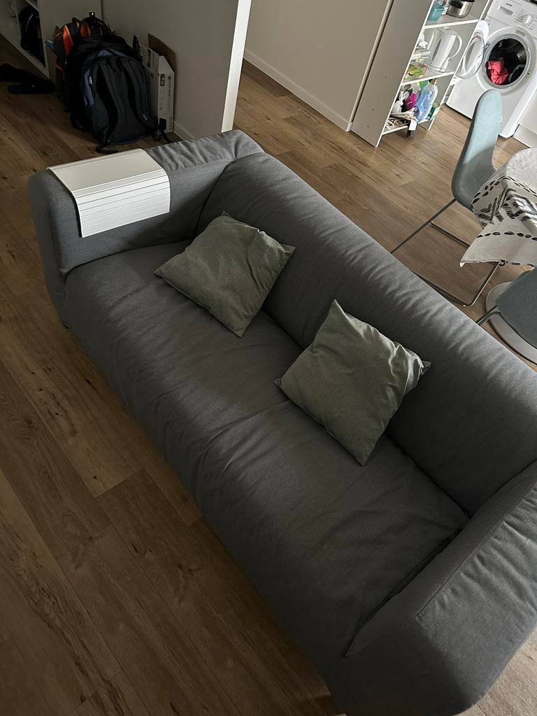 IKEA Klippan 2-zitsbank Vissle Grijs, Gebruikt, 150 tot 200 cm, Tweepersoons, 75 tot 100 cm