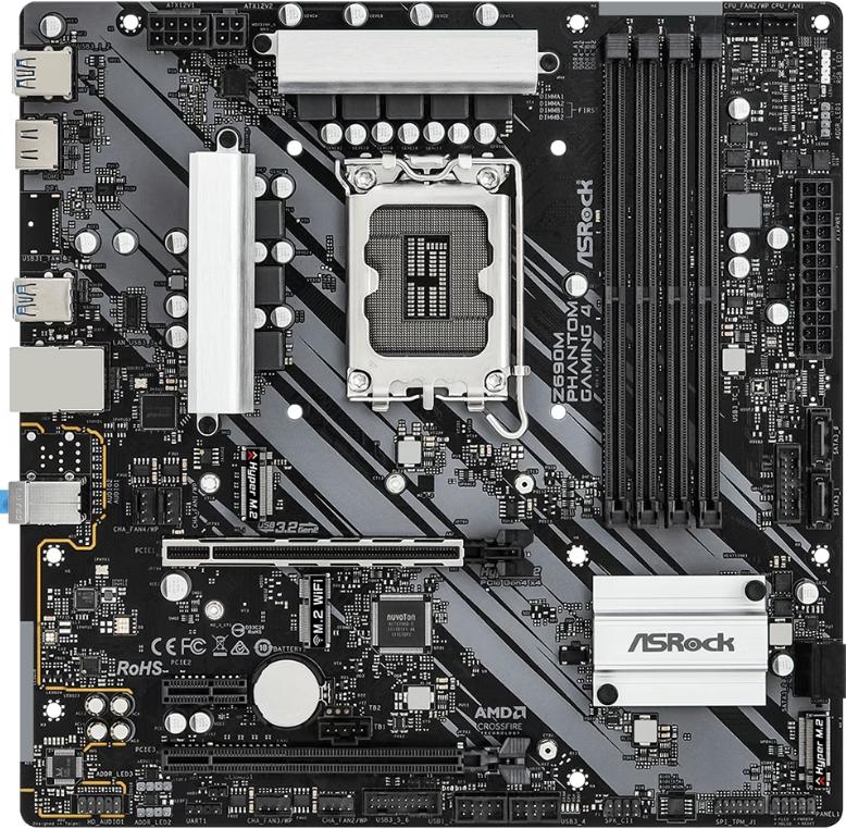 Asrock Z690M Phantom Gaming 4 Socket 1700 moederbord, DDR4, Ophalen of Verzenden, Bijsterhuizen 1111 , Nijmegen Gelderland, NL