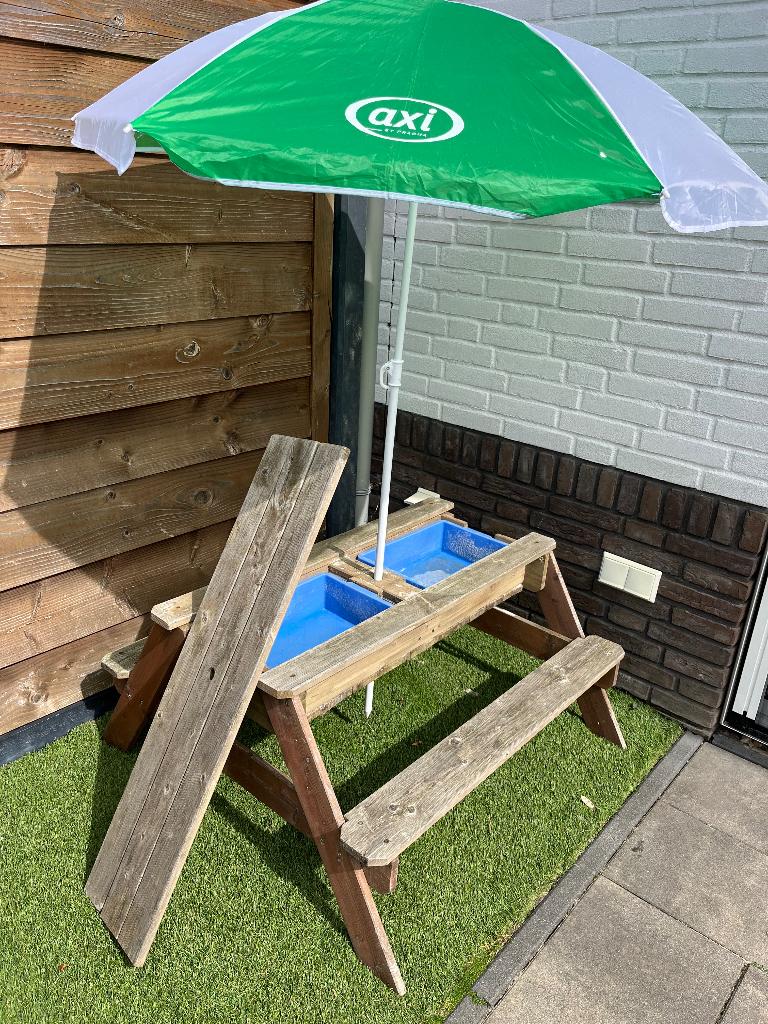 Zand/picknicktafel, Ophalen, Gebruikt