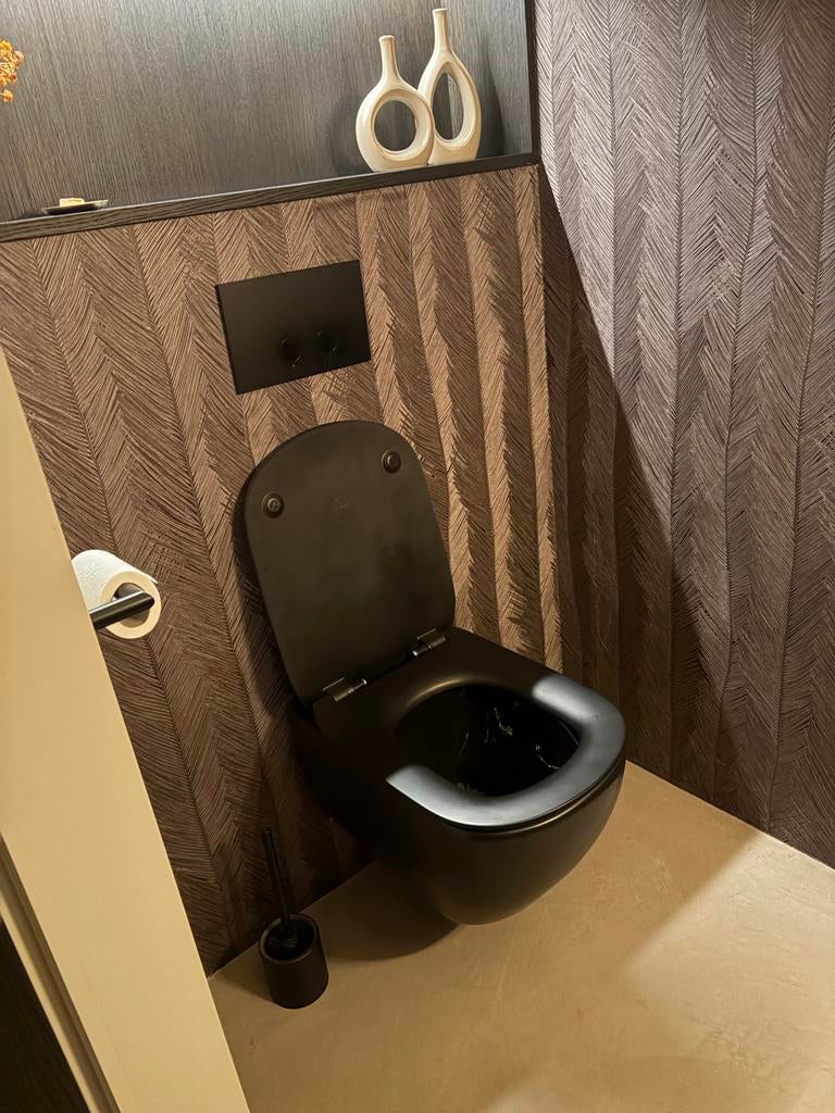 Mat zwarte toilet 2 stuks 50 euro pst, Ophalen, Gebruikt, Toilet