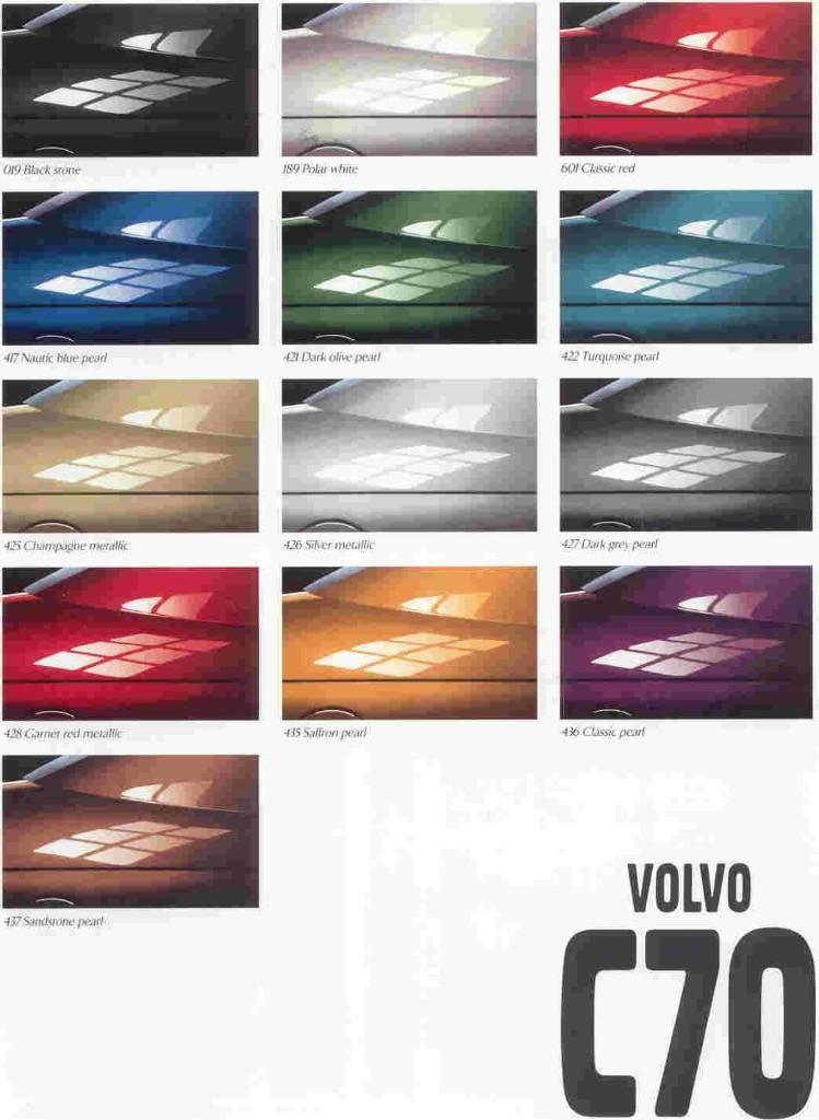 Volvo C70 Kleuren en bekleding (1997), Boeken, Ophalen of Verzenden, Nieuw, Volvo