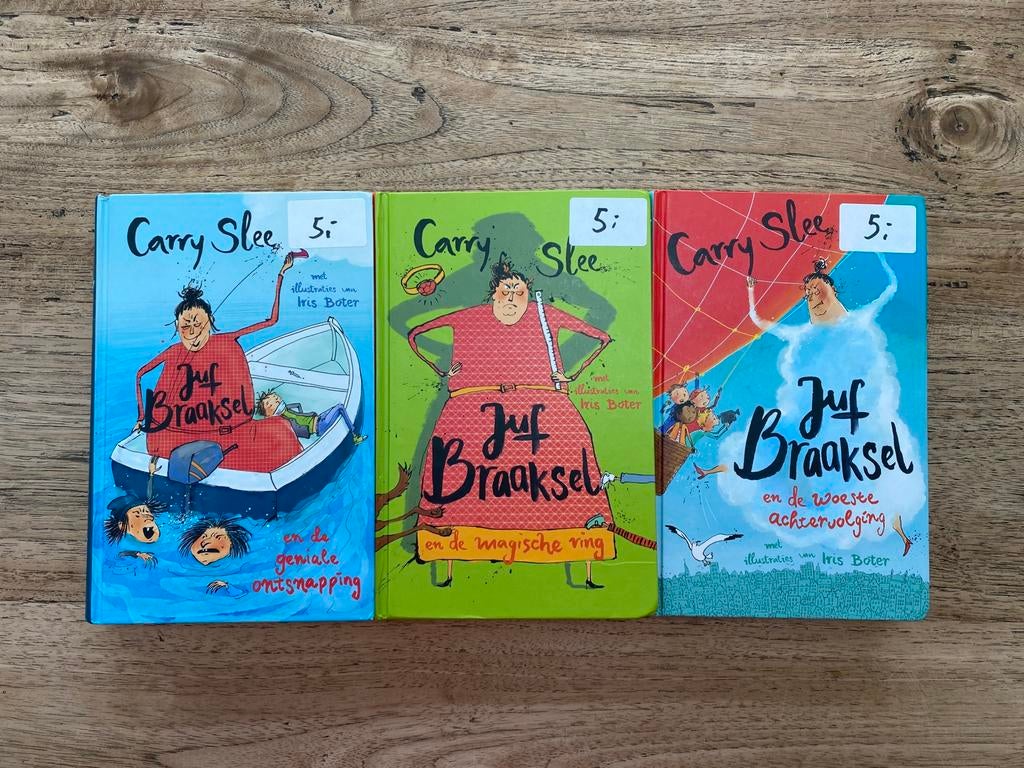 Juf Braaksel boeken Carry Slee, zgan, losse verkoop, Ophalen of Verzenden, Zo goed als nieuw, Fictie algemeen
