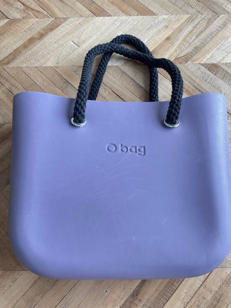 O bag Classic Body Paars/Lila met Zwarte Touw Handvatten, Ophalen, Zo goed als nieuw, Paars, Handtas
