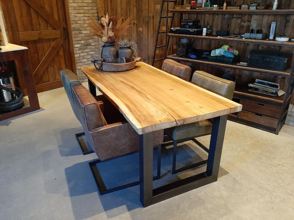 Prachtige suar houten boomstamtafel eettafel boomstam tafel, Huis en Inrichting, Tafels | Eettafels, Ophalen, Overige materialen