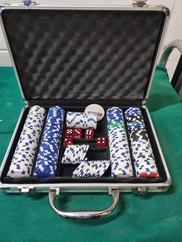 vidaXL Pokerset 500 Chips Aluminium Poker Speel Set Sets