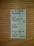 Kartonnen treinkaartje 09-12-1980 met stempels en knipgaten, Ophalen of Verzenden, Zo goed als nieuw, Trein, Overige typen