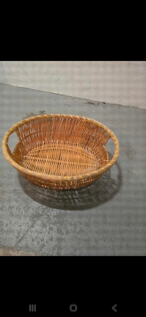 Mand, Ophalen of Verzenden, Rond, Riet