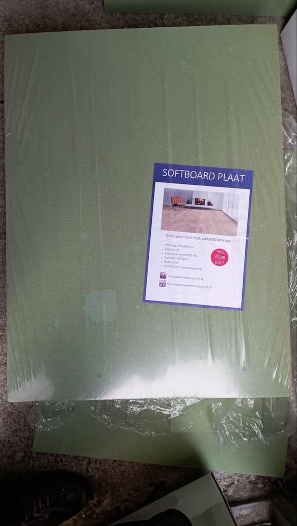 Softboard ondervloerplaten, 3 pakken, Ophalen