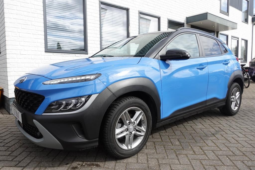 Hyundai KONA 1.0 T-GDI  Automaat  1:20 Verbruik !!, Gebruikt, Blauw, Bedrijf, 3 cilinders
