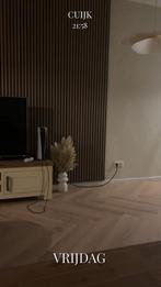 Houten Tv-meubel en Salontafel Set, 100 tot 150 cm, Eikenhout, Ophalen of Verzenden, Zo goed als nieuw