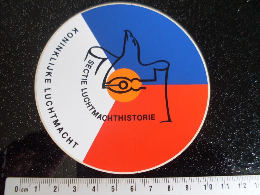 sticker koninklijke luchtmacht sectie luchtmachthistorie KLu, Verzamelen, Verzenden, Zo goed als nieuw, Bedrijf of Vereniging