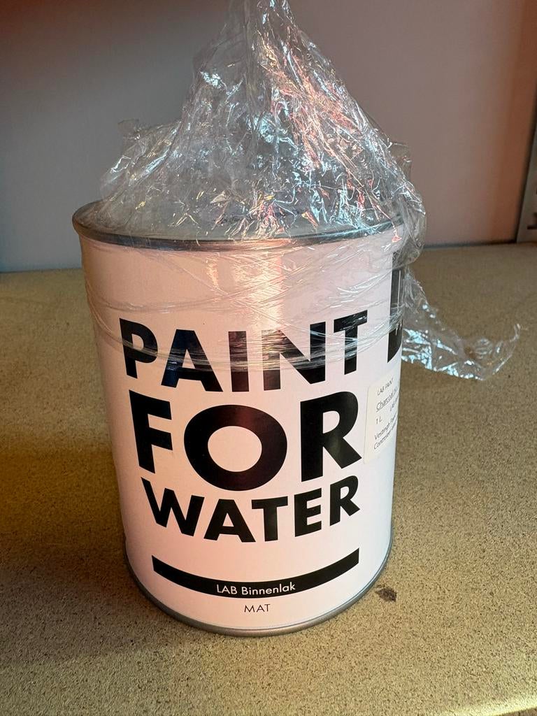 LAB Paint Binnenlak Mat Charcoal no. 133 - 1 Liter, Bruin, Nieuw, Ophalen of Verzenden, Lak